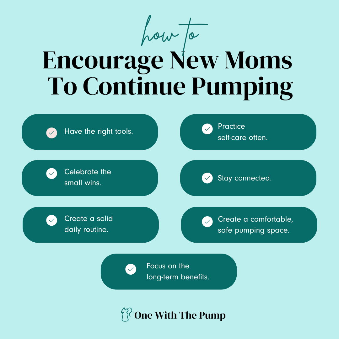 how to encourage new mom to continue pumping